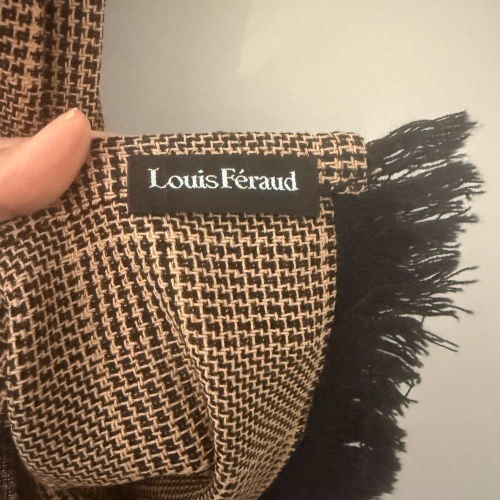 Louis Feraud Brown Plaid Pencil Skirt - Picture 3 of 3